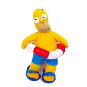 Homer Simpson Wearing Suimsuit and Swimming Tube Plush Toy
