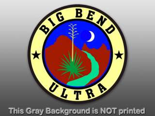 Round Big Bend Seal Sticker   decal national park logo   