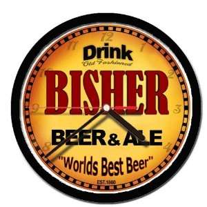  BISHER beer and ale cerveza wall clock 