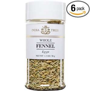 India Tree Fennel Seed Jar, 1.3 Ounce (Pack of 6)  Grocery 