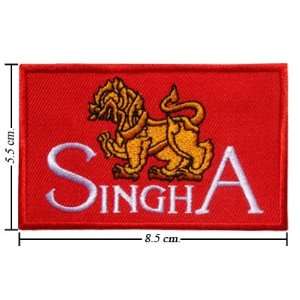 Singha Thai Beer Logo 1 Embroidered Iron on Patches From Thailand Free 