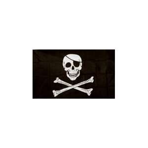  Black Skull Safety Flag Automotive