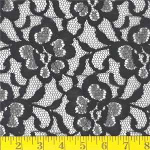  48 Wide Allover Lace Black Fabric By The Yard Arts 