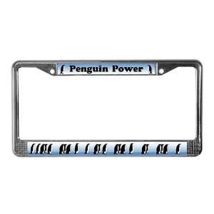  Penguin Power Penguin License Plate Frame by  