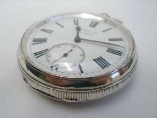 Superb J W Benson Key Wind Silver Pocket Watch London 1895.  