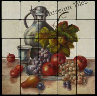 20x20 Fruits Still Life Fine Art Tiles for Backsplash  