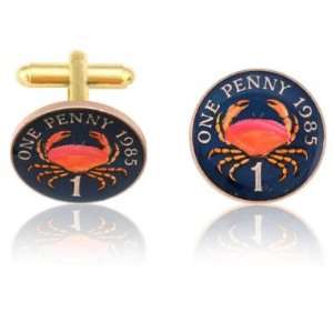  Guinean Crab Coin Cuff Links CLC CL819 Jewelry