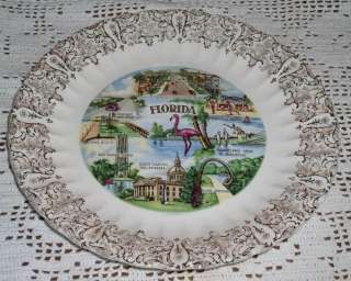   florida collector plate in very good used condition no cracks chips or