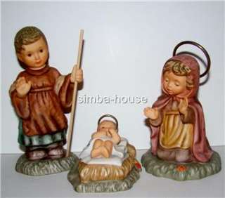 BERTA HUMMEL NATIVITY SET   Goebel Figurine JOSEPH, MARY, BABY JESUS 