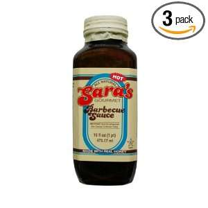 Saras Gourmet Hot, 16 Ounce Jars (Pack of 3)  Grocery 
