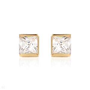 New Earrings With 1.80ctw Cubic zirconia 14K over 925  