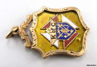   fine vintage k of c catholic fraternal fob features the symbol in the