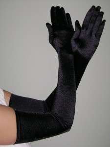 OPERA LONG Length Stretch SATIN Gloves BLACK  