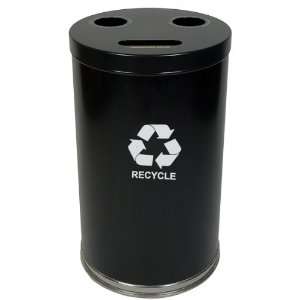  Indoor Recycling Containers, 18, Black, 3 Opening 