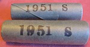 1951 S BU Original BANK Roll of Jefferson Nickels  