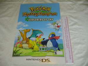 Pokemon Mystery Dungeon Nintendo DS Promo Cling Poster  