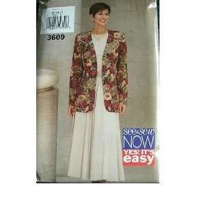  MISSES JACKET & DRESS SIZE 12 14 16 VERY EASY SEE & SEW BY 