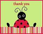 Ladybug Baby Shower Thank You Cards, Set of 50 with envelopes,Free 