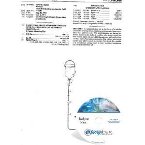 NEW Patent CD for PARENTERAL LIQUID ADMINISTRATION SET WITH INJECTION 