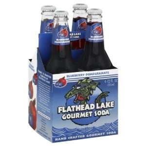 Flathead Lake Soda Blubrry Pome 4Pk 48 FO (Pack of 6)  