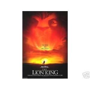 LiOn kiNg ImAx OrIgInAl MoVie Poster DoUblE SiDeD 27 x40  