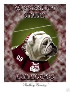 MISSISSIPPI STATE BULLDOGS S/N LIMITED EDITION PRINT  