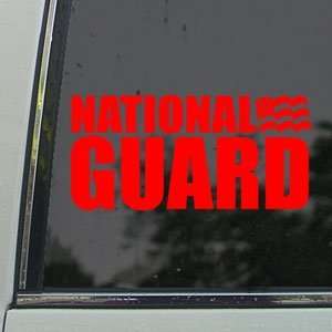  National Guard US Army Red Decal Truck Window Red Sticker 