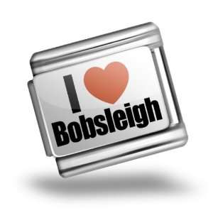  Italian Charms Original I Love Bobsleigh Bracelet Link 