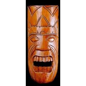  Terrified Tiki Hand Carved Wood Mask