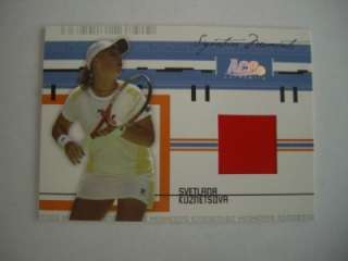 Ace Tennis 2006 Svetlana Kuznetsova Jersey SM 9 Relic  