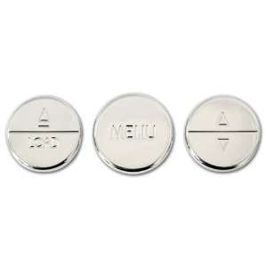 Ford Mustang Chrome Billet Radio Control Button Covers, Set. MU0035SC 