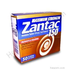  Maximum Strength Zantac 150 OTC   50 Tablets Health 