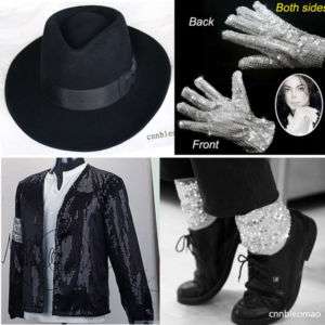 Child MICHAEL JACKSON Billie Jean Jacket+Hat+Glove+Socks MJ Kids 