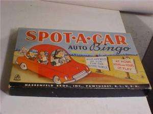 Vintage HASBRO SPOT A CAR AUTO BINGO GAME COMPLETE NR  