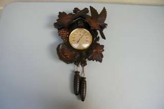   Older BLACK FOREST CARVED CELCIUS THERMOMETER   BIRD WITH NEST  