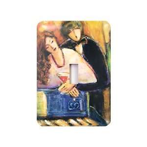 Young Couple Piano Switch Plate / 1 Toggle