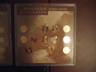 BU & Gold Layered 26 coin Westward Nickel Set 2004, 2005,2006 