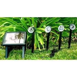  Plastic Wired Connect Solar Panel Solar Spot Light (Set of 
