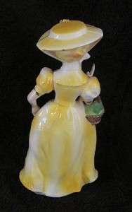 Vintage Victorian LADY IN YELLOW Figurine  