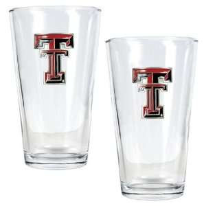  Texas Tech University Set of 2 Beer Glasses Sports 