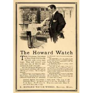  1912 Ad E. Howard Watch Works Office Switchboard Boss 