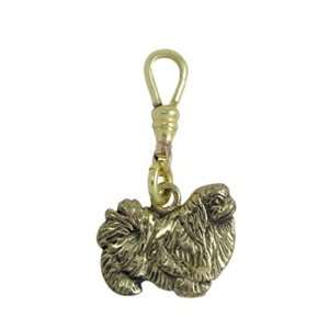  Pekingese Brass Charm glitzs Jewelry