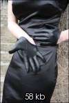 Long kidskin leather red gloves size 9 (27)  