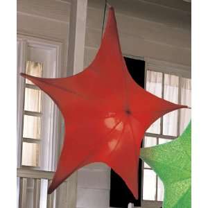  40 Lighted Red Star Hanging Party Light