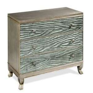 PC4844   Hand Finished Wood Accent Chest in Antique Silver  