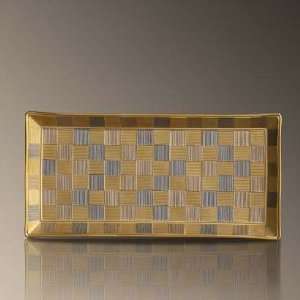 Objet Byzanteum Tricolor Rectangular Tray 4in x 8in  