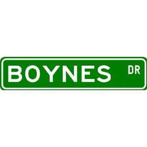  BOYNES Street Sign ~ Personalized Family Lastname Novelty 