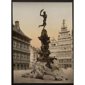  Brabo monument, Antwerp, Belgium,c1895