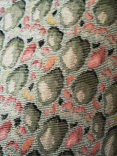Martini Olive Mink Trim Vintage Flared Tapestry Coat 38  