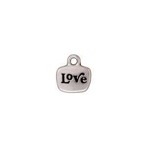  TierraCast Antique Silver (plated) Love Charm w/ Glue In 